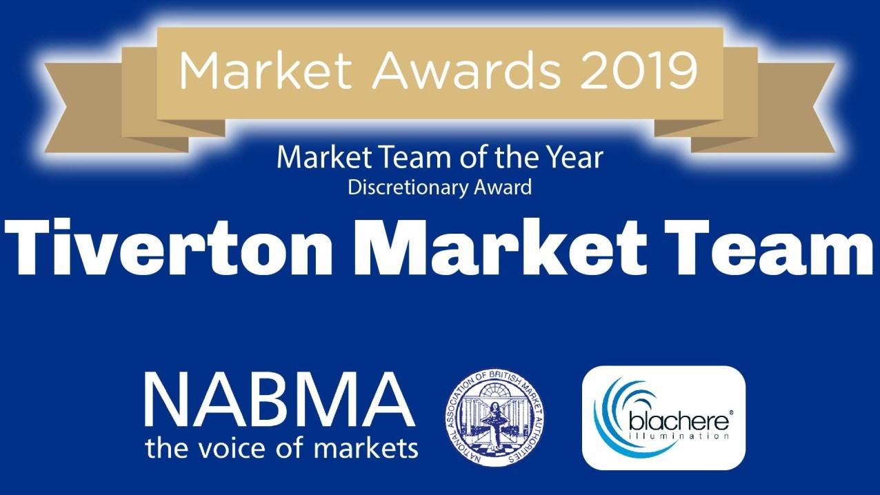 Graphic of the NABMA Market Award 2019 for the Tiverton Market Team