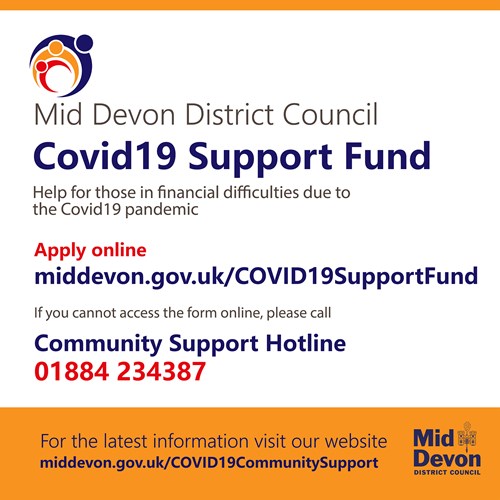 Mid Devon COVID-19 Support Fund graphic