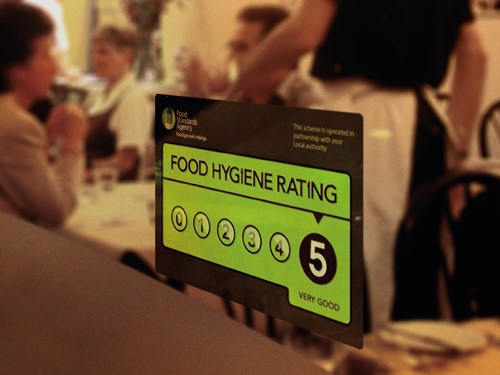 Image of a food hygiene rating sticker