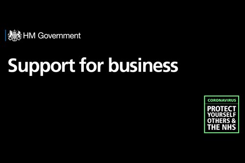 HM Government Support for business graphic
